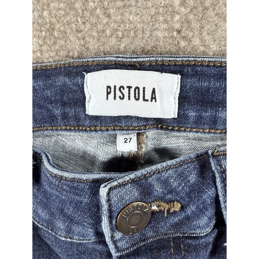 Pistola‎ Women's Jeans Size 27 Blue Mid Rise Skinny Stretch Denim Pants